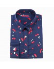 Dioufond nowy kwiatowy z długim rękawem w stylu Vintage bluzka Cherry skręcić w dół kołnierz koszula Blusas Feminino damskie blu