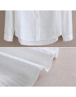 Foxmertor 100% bawełna koszula wysokiej jakości kobiety bluzka jesień z długim rękawem stałe białe koszule Slim kobiet na co dzi