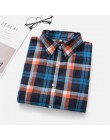 2019 nowy marka kobiety bluzki z długim rękawem koszule bawełniane czerwone i czarne flanela Plaid Shirt na co dzień kobiet Plus