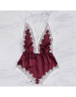 Kobiety Satin koronki plus rozmiar sling seksowna bielizna Siamese bielizna nocna bielizna kobiety Sexy koszula nocna stałe biel