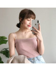 8 kolory Mihoshop Ulzzang koreański Korea kobiety moda odzież lato na co dzień Preppy podstawowe czysty Camisole