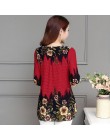 2019 New Arrival moda lato trzy czwarte szczupła kwiatowy długa koszula kobiet na co dzień Slim kolor Plus rozmiar elegancki blu