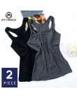 ATTRACO kobiet Camisole podstawowe Camis bawełniane miękkie solidnie wykonane topy zestaw 2 noc bielizna nocna odzież do jogging