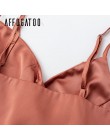 Affogatoo V neck satin cami crop top kobiety regulowany pasek lato koszula popy i bluzki Peplum skrzydła bez rękawów jedwabiu se