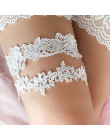 2 sztuk zestaw podwiązki ślubne koronki haft kwiatowy Sexy podwiązki dla kobiet/Bride udo pierścień Bridal nogi podwiązki
