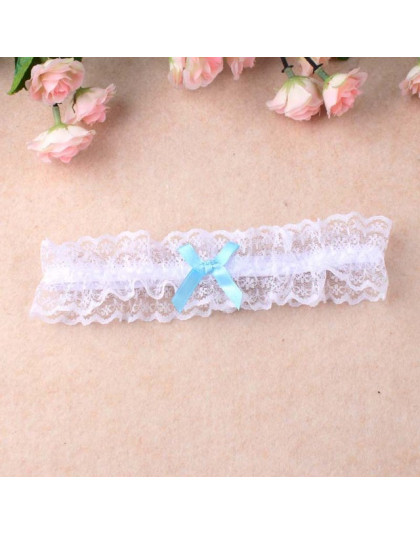 2 kolor kobiety seksowna bielizna koronki kwiatowy pas do pończoch Bowknot pętla nogi podwiązki ślubne Bridal Cosplay moda Stock