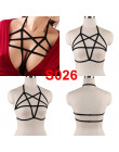 Pentagram Bondage uprząż ciała bielizna Goth Crop topy klatka biustonosz bielizna szelki szelki paskowe biustonosz Rave Wear dla