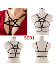 Pentagram Bondage uprząż ciała bielizna Goth Crop topy klatka biustonosz bielizna szelki szelki paskowe biustonosz Rave Wear dla