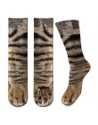 Nowy 3D druku dorosłych zwierząt Paw skarpetki Unisex załogi kot długi zapasów elastyczne oddychające skarpety pies koń Zebra św