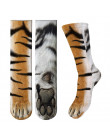 Nowy 3D druku dorosłych zwierząt Paw skarpetki Unisex załogi kot długi zapasów elastyczne oddychające skarpety pies koń Zebra św