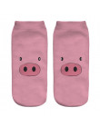 2018 nowy 3D drukowane różowy Pigling dla zwierząt domowych Mini świnia śmieszne śliczne bawełniane krótkie skarpetki do kostki 