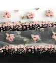 Bielizna damska seksowne koronkowe skarpetki cienkie przewiewne w kwiatki czarne różowe białe modne