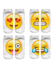 Gorąca sprzedaż 3D drukowanie Emoji wyrażenie kobiety skarpety śmieszne niskie krótkie skarpetki do kostki dla kobiet mężczyzn U