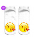 Gorąca sprzedaż 3D drukowanie Emoji wyrażenie kobiety skarpety śmieszne niskie krótkie skarpetki do kostki dla kobiet mężczyzn U