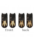Moda Kawaii 3d drukowane bawełniane skarpetki śliczne koty pazury krótkie skarpetki do kostki dla dzieci Cartoon śmieszne zwierz