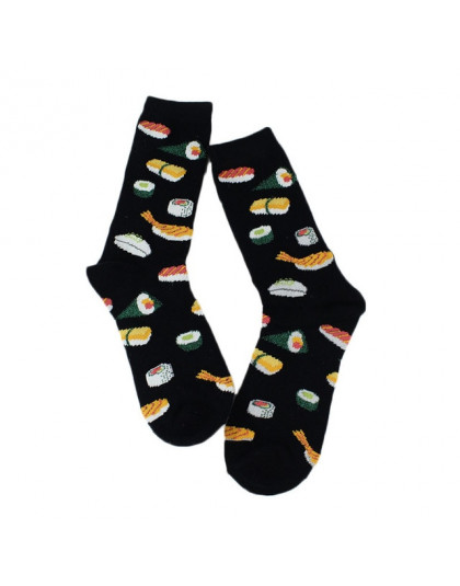 [WPLOIKJD] Unisex Harajuku Sushi flamingi śmieszne skarpetki kreatywny Kawaii Pizza Calceines Mujer śliczne Chili Sokken fajne k