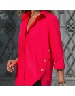 Kobiet urząd Lady szyfonowa nieregularne koszula Top czarny biały czerwony z długim rękawem kobiet bluzka 2019 letnie koszule to