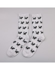 Moda szczęśliwy śmieszne skarpetki bawełna miękkie Sox piękny krzywa kobiety panie dziewczyny Harajuku ptak puppy kot sztuki ska