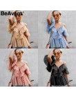 BeAvant Off ramię kobiet popy i bluzki lato 2019 Backless sexy peplum top kobiet w stylu Vintage wzburzyć mesh bluzka koszula bl