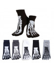 5 kolory Punk Rock Unisex 3D druku terror szkielet toe skarpetki Hip Hop straszny czaszki pięć palców odd sox kości krótkie skar