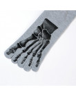 5 kolory Punk Rock Unisex 3D druku terror szkielet toe skarpetki Hip Hop straszny czaszki pięć palców odd sox kości krótkie skar