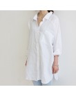 VogorSean damska bluzki koszula wiosna lato Blusas urząd Lady eleganckie luźne popy i bluzki biały dorywczo pościel kobiety