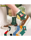 Kolorowe bawełniane kobiety moda Cartoon śliczne skarpety japonia Kawaii Casual Harajuku skarpetki wysokiej jakości marki sztuki