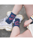 Skarpety damskie bawełniane nowość list dziękuję moda śliczne skarpety śmieszne dla dziewczyny kobiet bawełna Skate rury skarpet