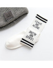 Skarpety damskie bawełniane nowość list dziękuję moda śliczne skarpety śmieszne dla dziewczyny kobiet bawełna Skate rury skarpet