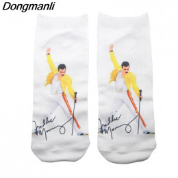 P3663 1 para personalizacji Freddie Mercury skarpetki niewidoczne Low Cut kostki skarpety letnie na co dzień oddychające krótkie