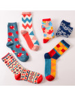 Darmowa wysyłka moda Happy Socks brytyjski wiatr geometryczny Hit kolor osobowość para mężczyzna bawełniane skarpetki kobiety sk