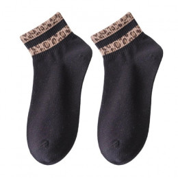 Nowa wiosna kobiety damskie Leopard Print skarpetki moda kobiety obrączki Sox Bobbysocks