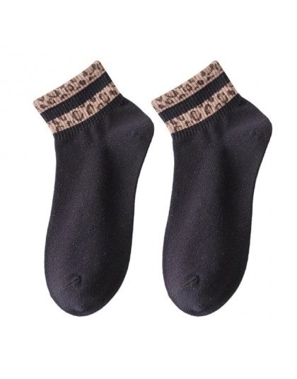 Nowa wiosna kobiety damskie Leopard Print skarpetki moda kobiety obrączki Sox Bobbysocks