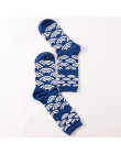 Darmowa wysyłka moda Happy Socks brytyjski wiatr geometryczny Hit kolor osobowość para mężczyzna bawełniane skarpetki kobiety sk
