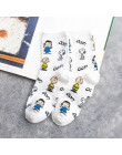 Dreamlikelin Cartoon kobiety skarpetki zwierząt drukuj moda bawełna Kawaii pies Snoopy skarpetki deskorolka śmieszne skarpetki
