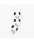 [WPLOIKJD] 4 styl słodkie zwierzęta Cartoon twarzy kot wzór bawełniane skarpetki damskie słodkie kobiece śmieszne skarpety moda 