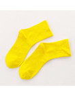 Korea styl cukierki bawełniane skarpetki damskie śliczne krótkie skarpetki do kostki żółty niebieski fioletowy zielony czerwony 