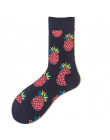 2019 New Arrival moda skarpetki kobiety wiśni/ananas/grejpfrut żakardowe Unisex załogi szczęśliwy skarpetki Calcetines kobiety/m