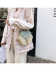 Modna rattanowa torebka damska na złotym łańcuszku z elegancką skórzaną kolorową klapą sześciokątny kuferek na ramię styl boho