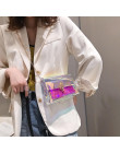 Kobiety torba na ramię moda Laser przezroczyste torby Crossbody Messenger plażowa torba na ramię 2019 nowy projekt torby na rami
