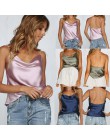 Lato Camisole kobiety Silk Satin zwykły szczupła talia Camis Sexy Spaghetti bez rękawów Backless kamizelka streetwear top typu c