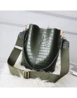 Elegancka i modna torba na ramię damska krokodyl luksusowa skórzana fajna czarna brązowa zielona kremowa