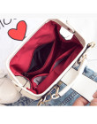 Damska skórzana torebka torba na ramię na pasek szminka z łańczuszkiem