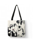 Dostosować Greyhound czarny pies drukuj kobiety dama mody torba na drobiazgi tkaniny torebki składane torby na zakupy wielokrotn