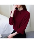 Nowy mody 2018 kobiety bluzka koszula z długim rękawem plus size odzież damska czerwony pani urząd koszula kobiece bluzki blusas