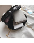Nowy mody powłoki torba na ramię łańcucha jednolity kolor torebki damskie małe Crossbody pcv torby