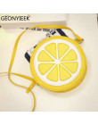 2019 okrągły pomarańczowy Lemon torba kobieca zamek Messenger torby Crossbody wodoodporne torebki marka projektant torebka Lady 