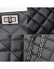 Luksusowa marka Plaid Crossbody torby dla kobiet 2019 duża kobieta torebki damskie projektant czarny na ramię ze skóry kobiet du