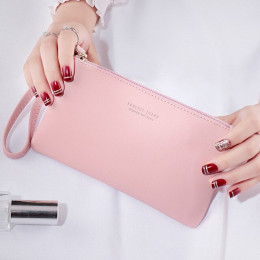 Kobiety portfel długo mody zamek sprzęgła torebka 2019 nowy telefon komórkowy torba posiadacz karty portmonetka cienki portfel