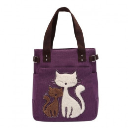 Cudne słodkie kotki na płótnie torebka dla dziewczyn panie duża pojemność torby na co dzień kobiety przenośny stałe zamek torba 